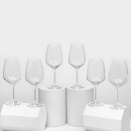 Set of glass glasses "Giselle", 560 ml, 6 pcs
