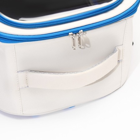 An animal-carp backpack, 30 x 40 x 25 cm, white/blue-5