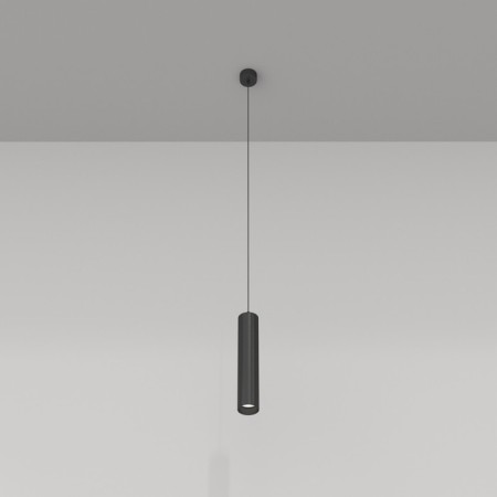 Suspended Technical P075PL-01B, 1xGU10, 10W, 6x6x30 cm, black color-2