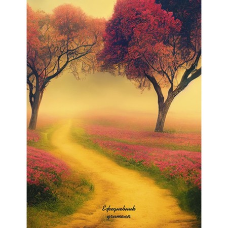 Diary for the teacher A6+, 128 sheets "Beautiful View", hard cover, UV-LK, OFSET Block 65 g/m2