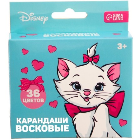 Wax pencils, set of 36 colors, cats aristocrats-2