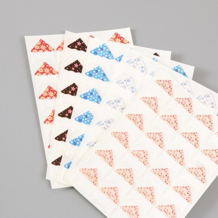 A set of corners with a pocket for photos 24 corners "Flower" MIX 12.7x9.5 cm-8