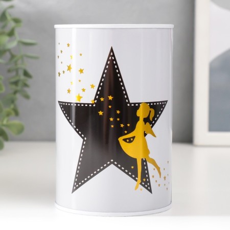 Piggy bank Metal "Star Angel" mix 8x8x12.5 cm-1