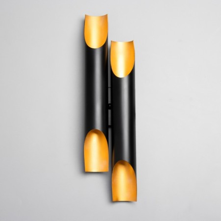 Sconces "tube" 4xgu10 35W black gold 12x6x47cm-3