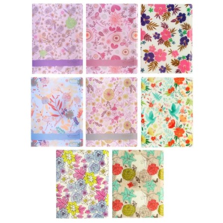 Folder with 30 Calligrata "Flowers" A4, plastic, 400 μm, mix