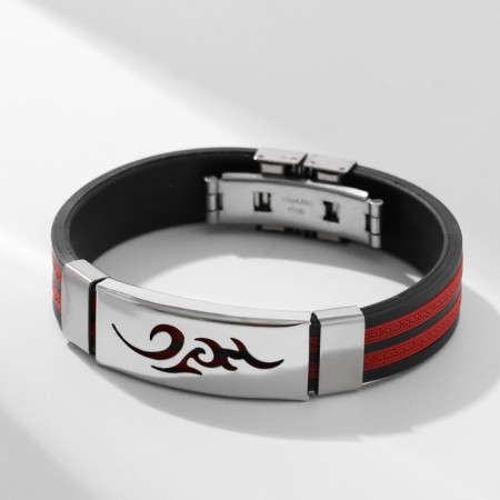 Male Bracelet "Style" pattern, red-black color