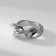 Ring metal "Trend" twisted, color silver, size 18