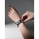 Bracelet Cuff "Wave", metal, silver color