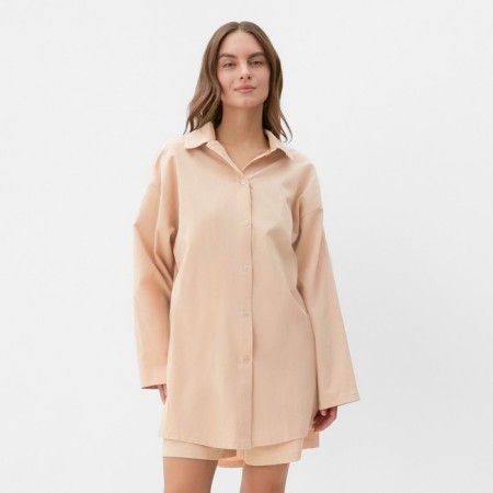Women's set (shirt, shorts) KAFTAN Size 40-42, beige-1