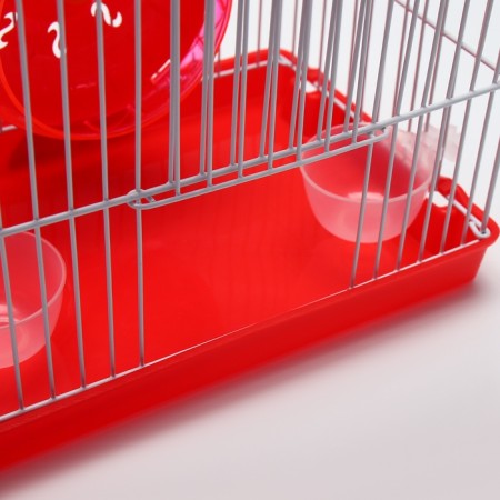 A cell for rodents equipped RT-2Q, 22 x 16 x 20 cm, red (packing 30 pcs)-4