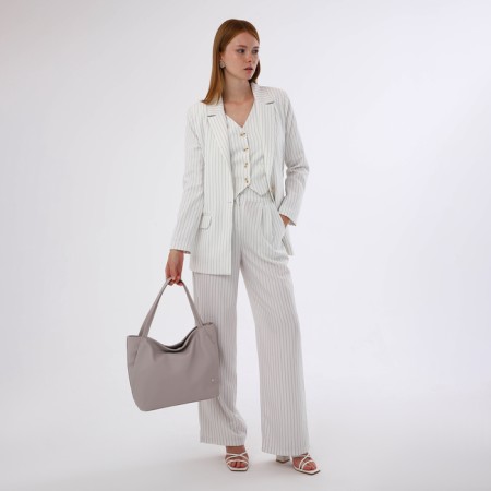 Women's bag with lightning, gray color-6