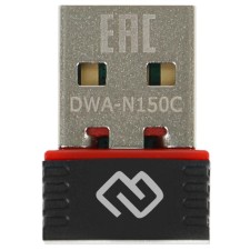 The Wi-Fi Digma DWA-N150C N150 USB 2.0 (ant. Ventr.) 1ant. (pack: 1pc)