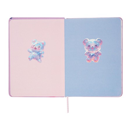 Notebook Gift Book 96l, line, color cut, PVC cover 3D Bear (17.7x12.4cm)-6