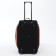 Road bag on wheels, 3 outer pockets, shoes department, black/orange color