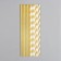 Assorted cocktail tubes, set 12 pieces in a set, color gold