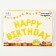 Foil ball 16 "Happy Birthday", capital letters, gold color