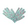 Nylon gloves, with PVC dots, size 8, mix, "flowers", Greengo