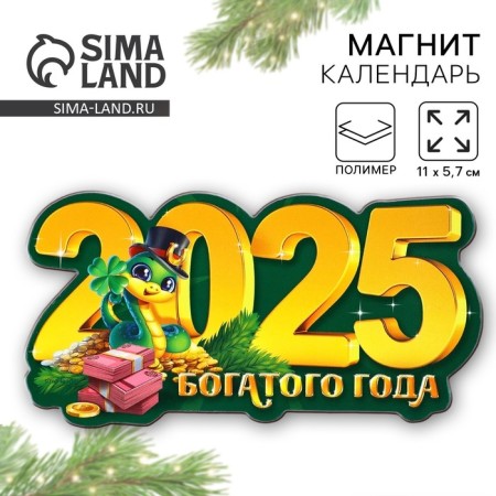 Магнит "2025", 11 х 5,7 см