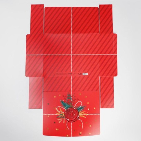 Box folding double -sided "New Year's Post", 31 x 24.5 x 9 cm, new year-6