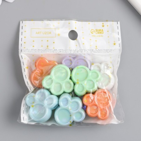 Busina for creativity Plastic "FAITH. PERVAMTER GLAY" MIX 0.8x2.3x2.4 cm-3