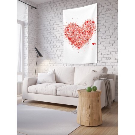 Decorative panel with photo printing "Air Heart", vertical, size 100x150 cm
