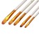 Synthetics set, 5 pieces (No. 1/8.3/8.5/8.1/2.1/4), flat, rounded, in the blister