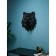 The wall figure "Leo's head", polystone, 50 cm, black matte color