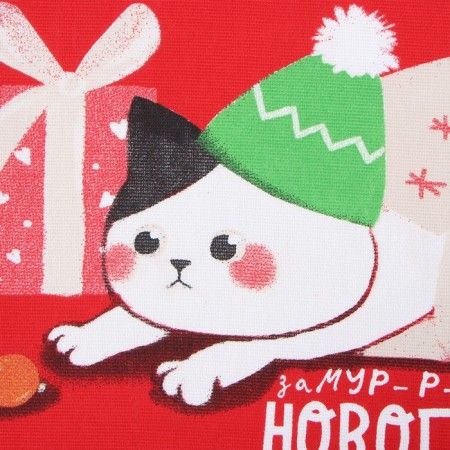 Dolyana towel "New Year's cat" 28x46 cm, 100% HL, mitch 164 g/m2-2