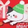 Dolyana towel "New Year's cat" 28x46 cm, 100% HL, mitch 164 g/m2