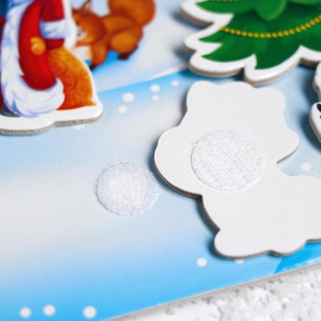 New Year's puzzle with Velcro "New Year! Holiday in the forest "-1