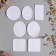 Clothing patch, heat -miles, 7 pcs, white color