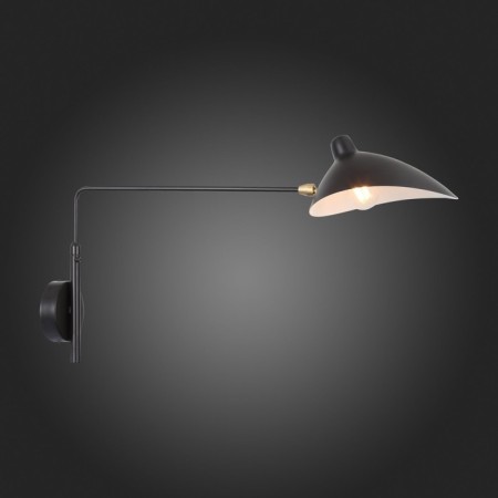 Sconces st. SL305.401.01. SPRUZZO. 1x60 watts, e27, 18x40 cm, black color-4
