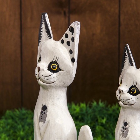 Summarize Souvenir "White Cats" (20,25.30) 20x7x30 cm-9