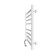 The electric heated towelputor "Sanprise" Contour P8, 400x800 mm, left/right, chrome