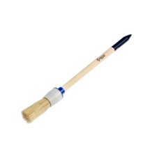 Round tundra, natural bristles, wooden handle, No. 2, 20 mm