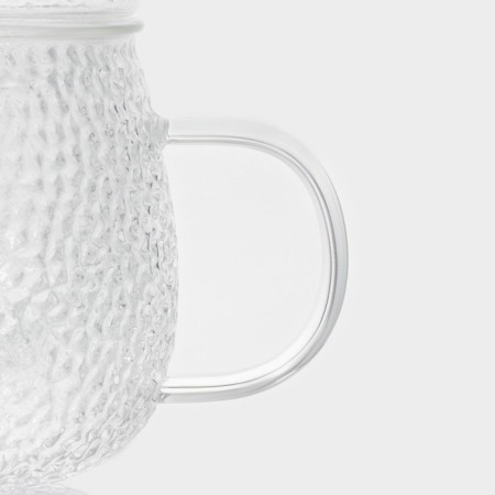Glass mug for brew Magistro "Sarah" with a lid, 360 ml, 12 × 9 × 10.1 cm, sieve-3