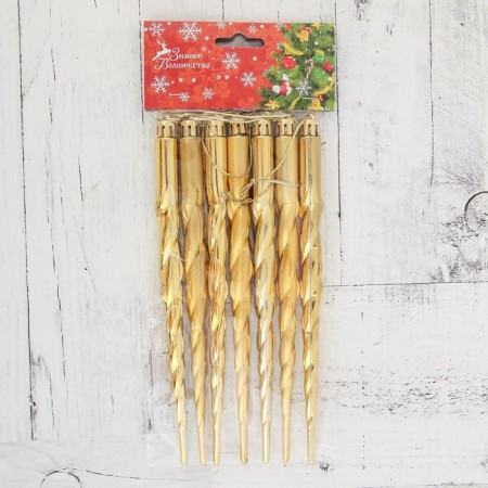 Jewelry decoration "Oblash - curl" (set 7 pcs) 19 cm, gold-1