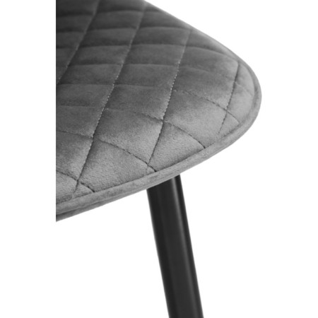 Capri Metal/Velvet, Black/Gray chair 45x51x86 cm-5