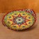 Frog Ovalny, corrugated Rishtan ceramics, 31cm, mix