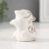 Souvenir ceramic stand d/toothpick "White Fish" with gold 5.2x4x5.5 cm