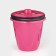 A bucket with a Light lid, 5 l, pink color