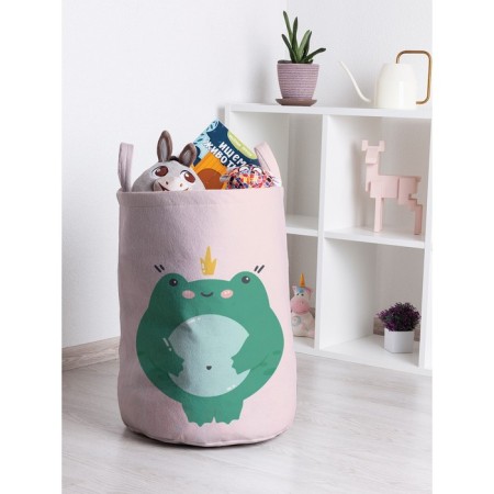 Basket for toys "Satisfied frog, size 35x50 cm
