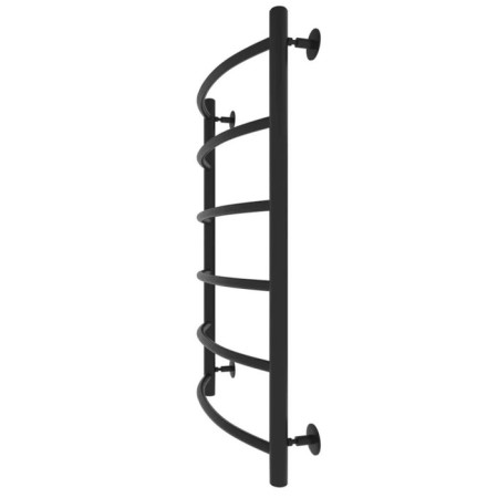 Water towel "Sanprise" Classic P6, 500x800 mm, lower connection., Black matte-9