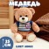Soft toy "Bear" in a striped jacket, 25 cm, color mix