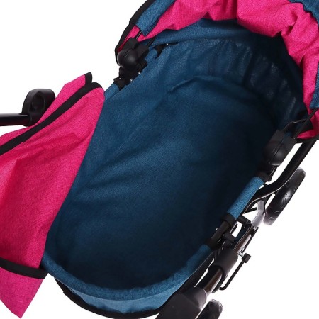 Stroller for dolls is universal, with a basket, metal-7