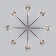 Tenia chandelier, 8x60W E14, graphite color