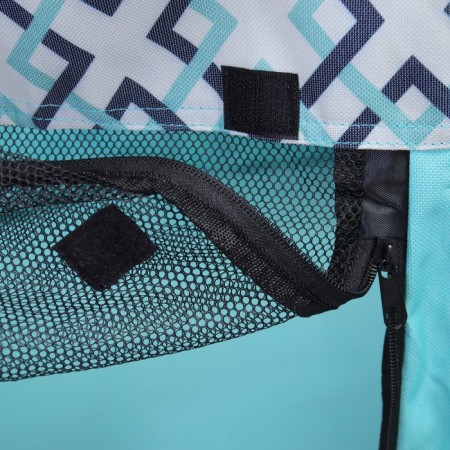 An animal aviary, a tent with a pattern, round, 90 x 55 cm, blue-5