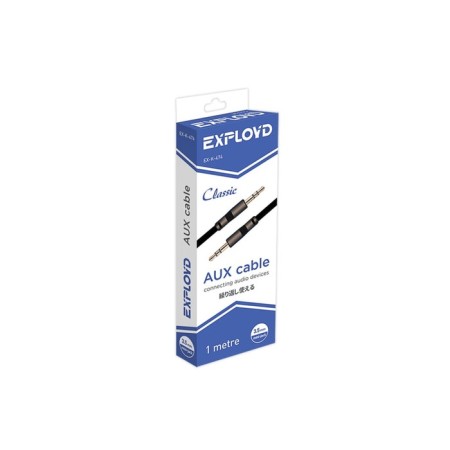 EXPLOYD EX-K-474 jack 3.5 (m)-jack 3.5 (m), for micro and headphones, 1 m, black-1