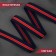 The gum is woven, soft, 30 mm, 4.5 ± 0.5 m, dark blue/red color