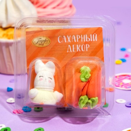 A set of sugar figures "Hare with carrots", 15 g